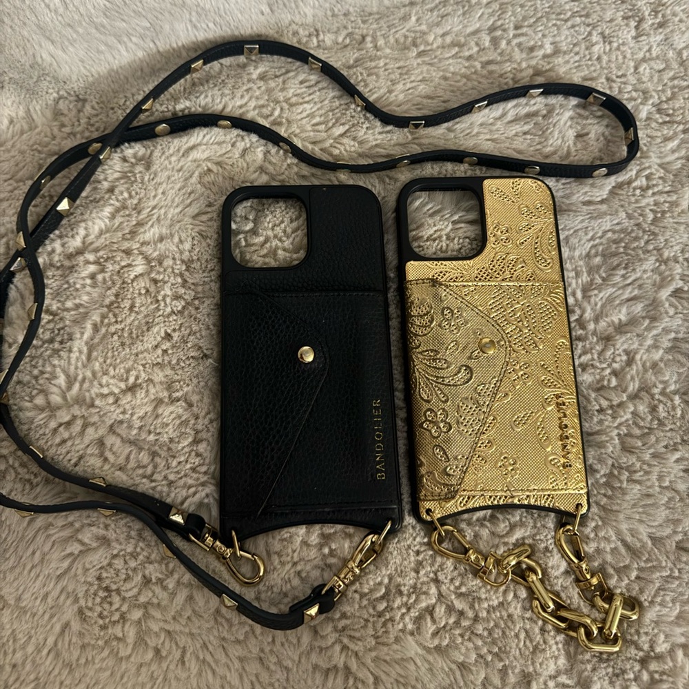 Bundle of (2) Bandolier cases and straps for iPhone 13 Pro Max